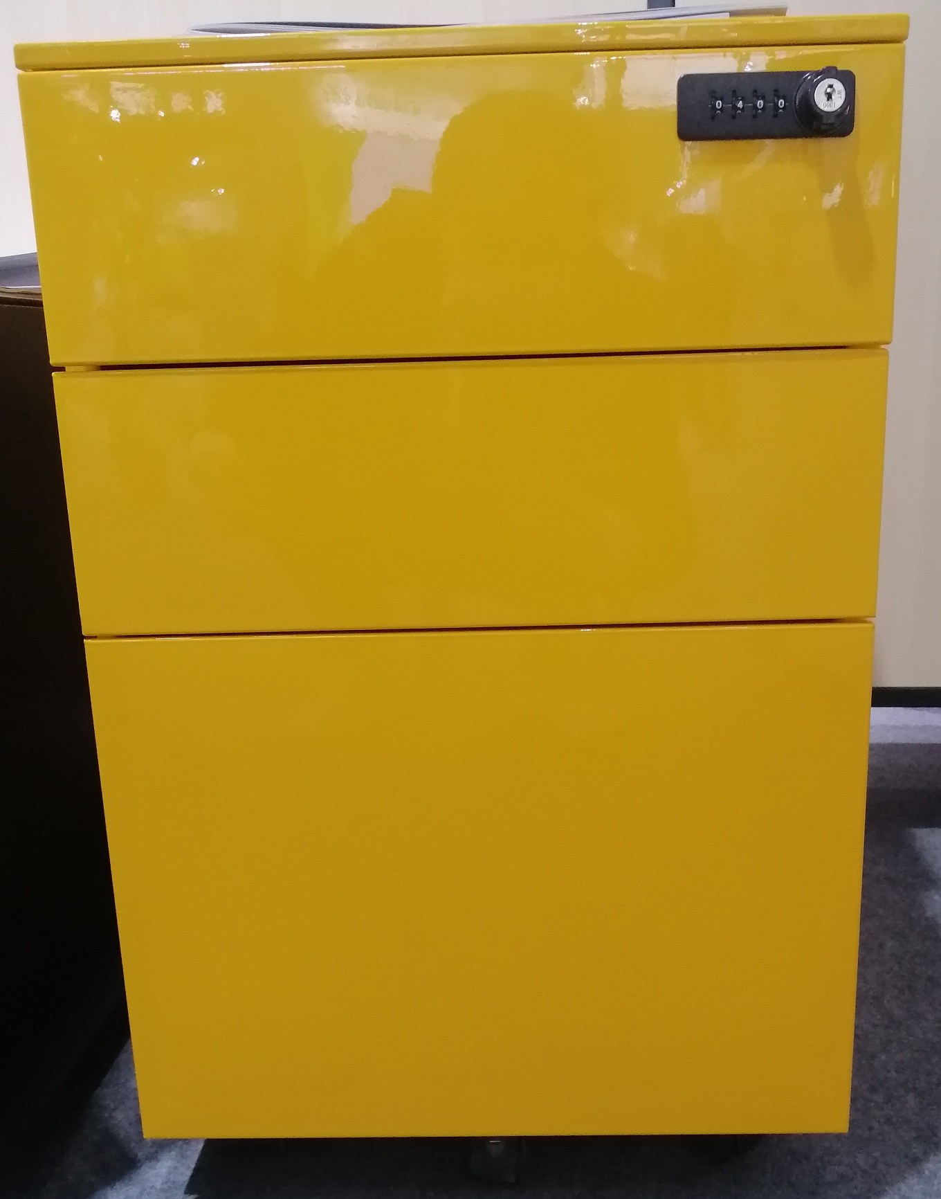 Password Lock Mobile 3 Drawer Pedestal Cabinet H600*W390*D500mm