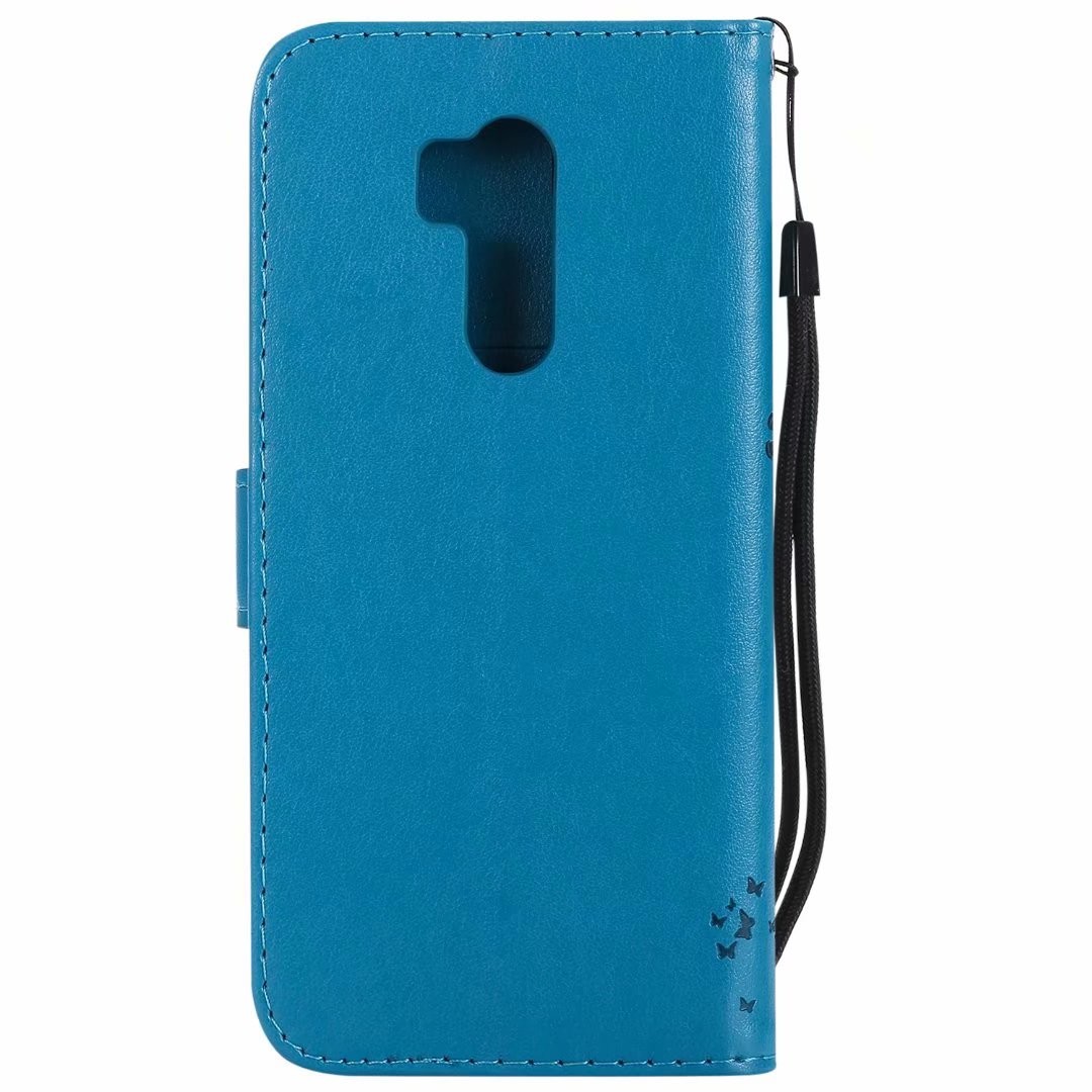 LG G7+ ThinQ Wallet Flip Leather Case Cover with Lucky Tree Embossed