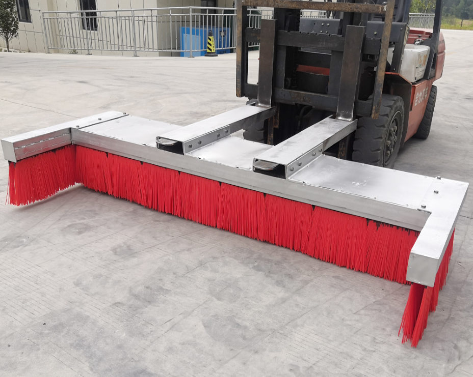 New Style Outside Forklift Attachment Road Sweeping Brush Larger Wings Truck Forklift Attachment Broom