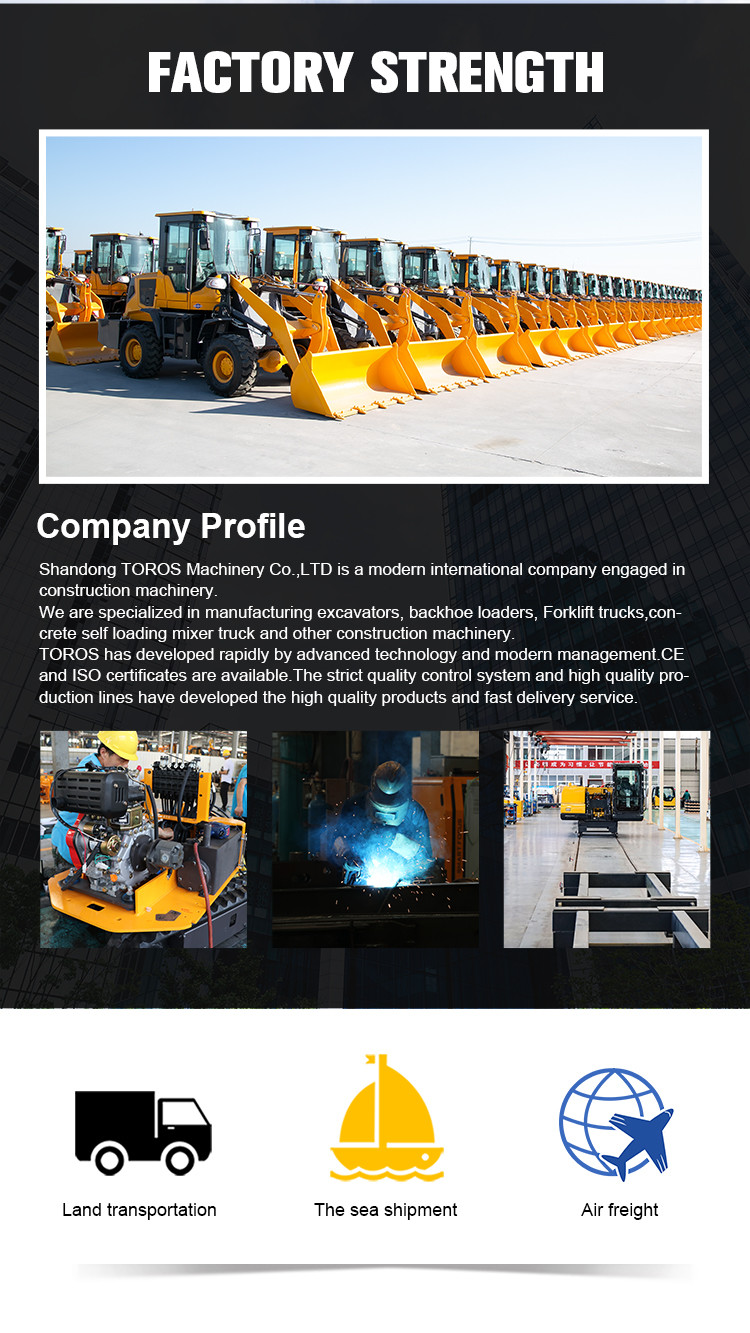 3000Kg Small Wheel Loader Construction Wheel Loader Multifunctional