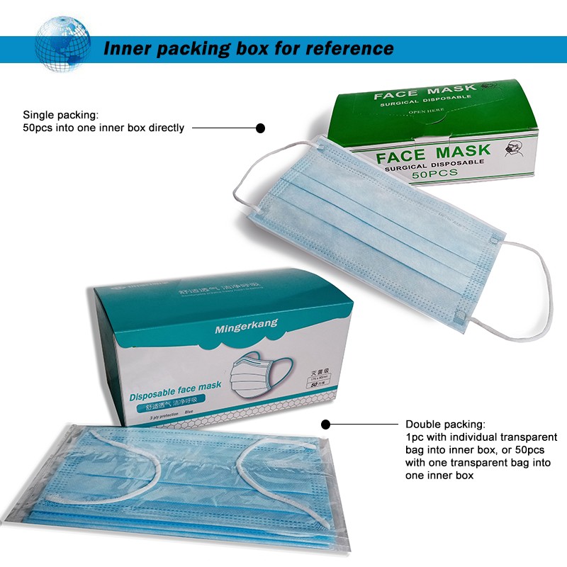 Comfortable 3 Ply Disposable Face Mask / Disposable Surgical Masks Anti Virus