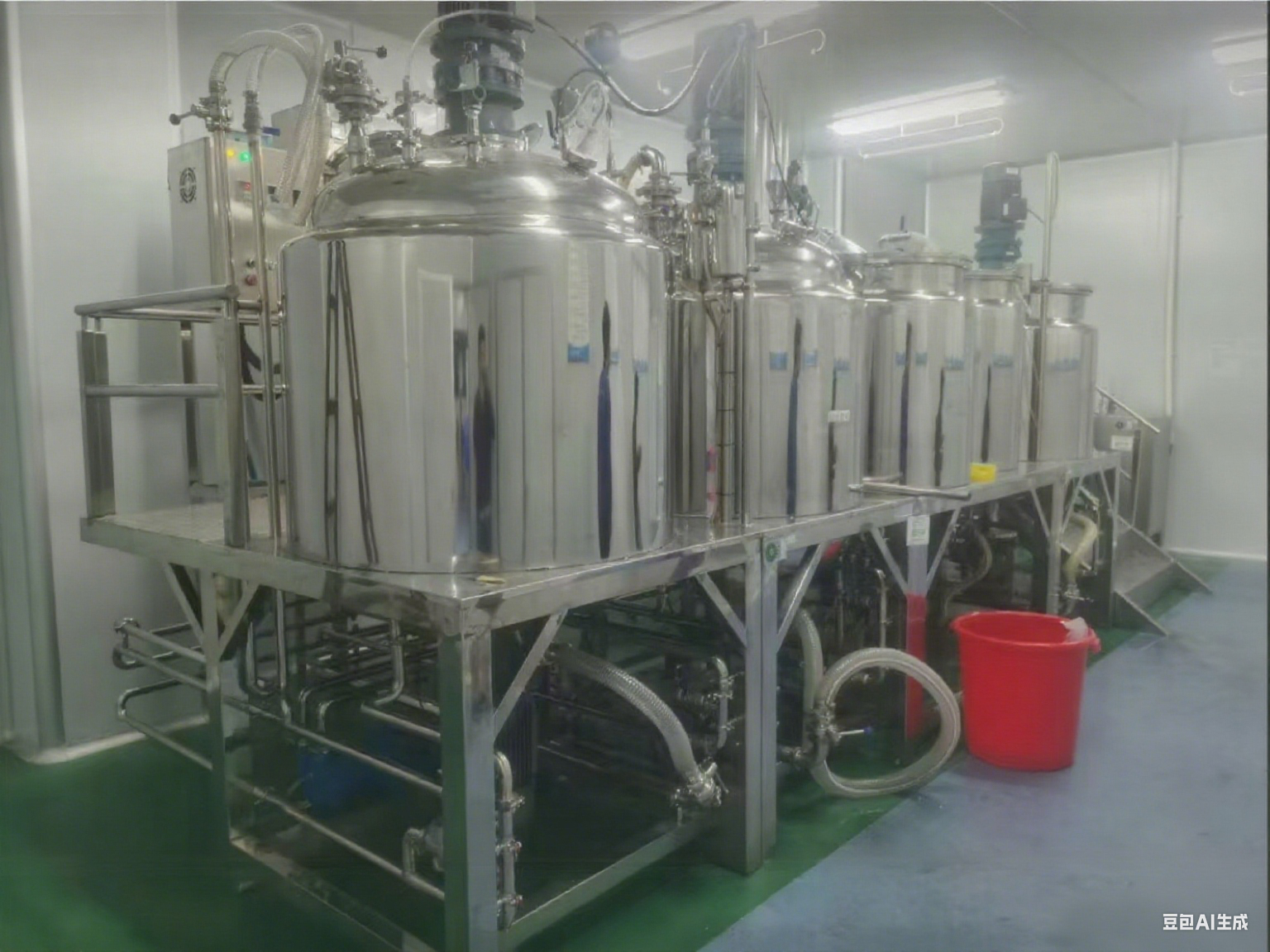 Cosmetic Ointment Homogenizing Emulsifier Mixer Tank Large With Heating