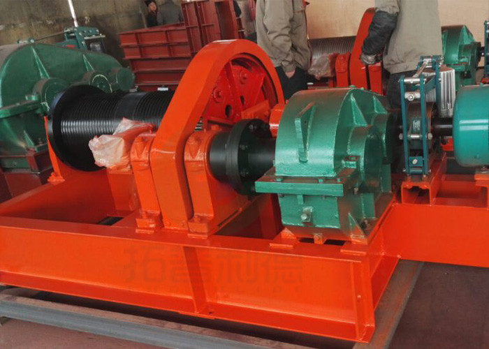 5 ton material pulling wire rope winch for crane with double hook