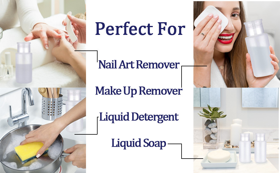 100ml 200ml 300ml Nail Polish Remover Pump Bottle