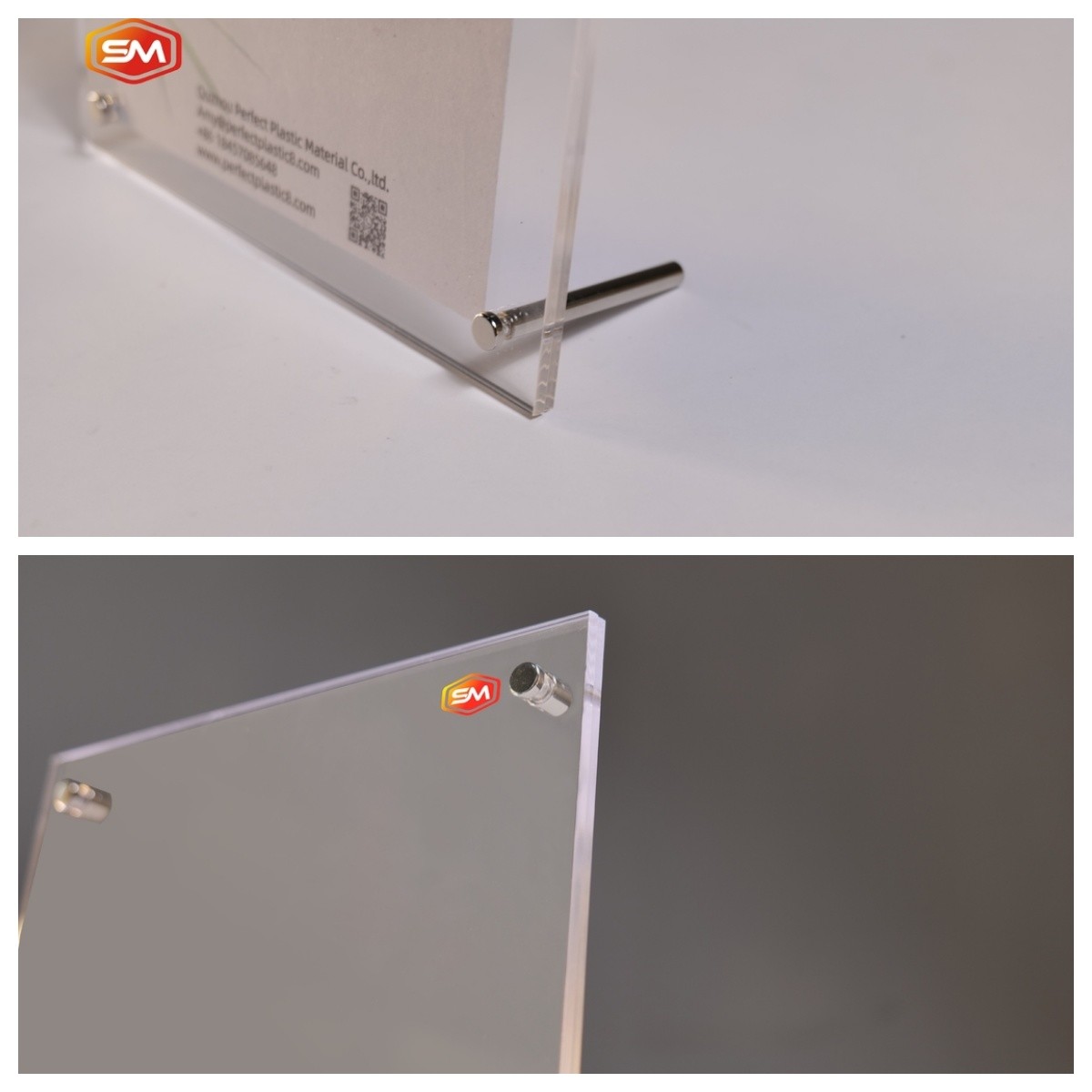 Acrylic Photo Frame Stand Holder With Screw Desk Picture Poster Frame