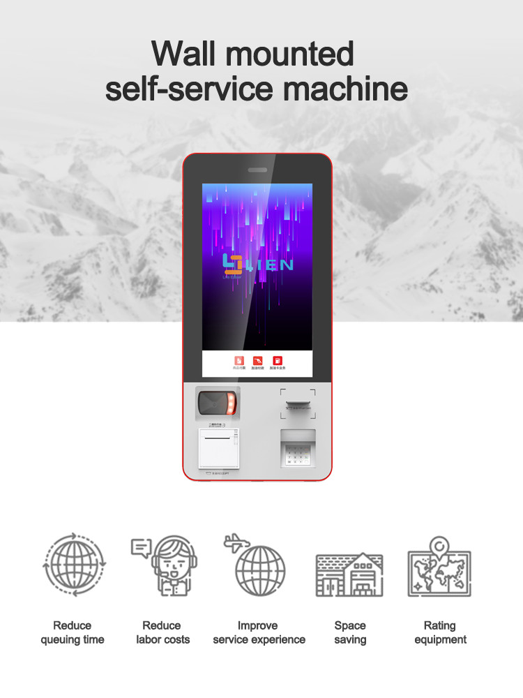 Self Service Checkout Machine Payment Terminal Kiosk With 1D / 2D Barcode Scanner