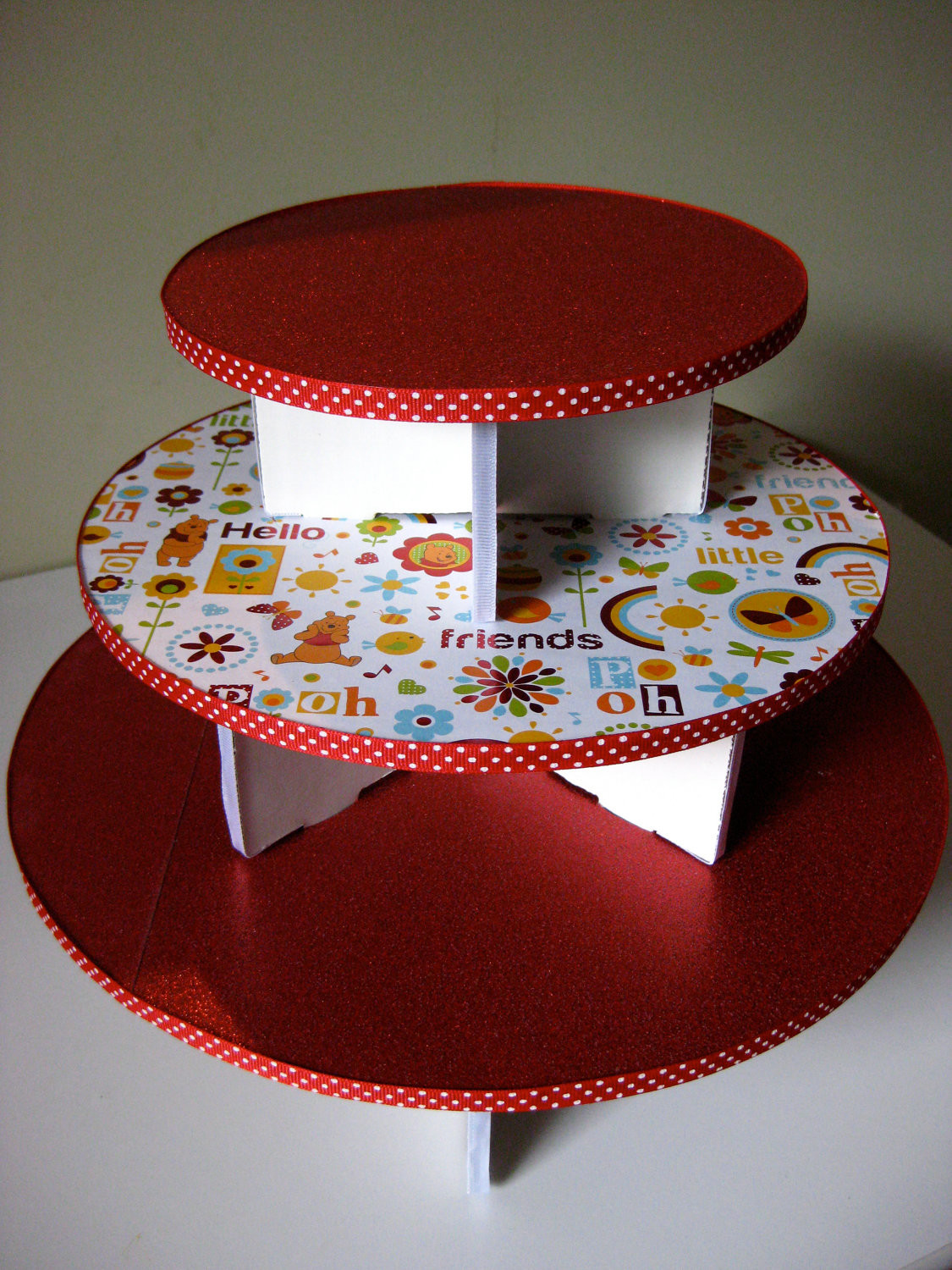 Corrugated Cardboard Mini Cupcake Tower Stand Recycled Material Flat Packing