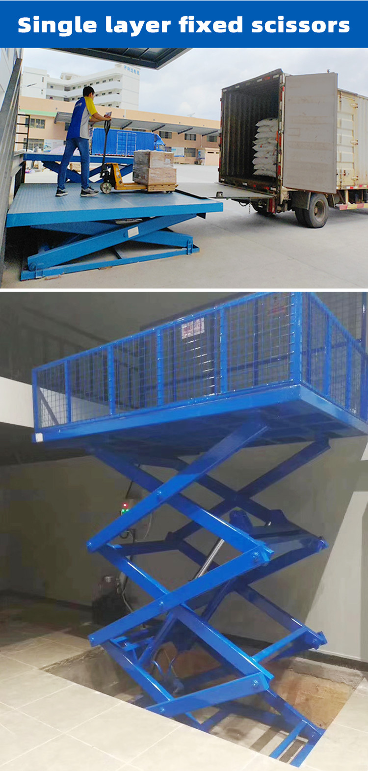 Push Button Operated Electric Lifing Table with 60V/1.2kw Motor
