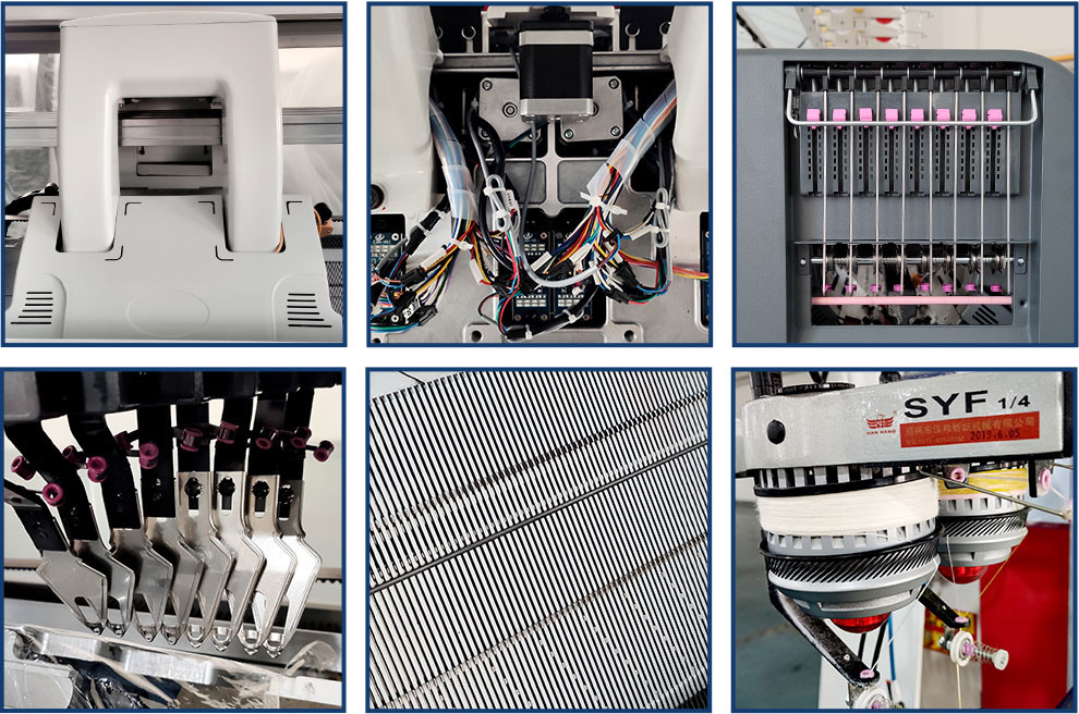 56inch 7G Computerized Flat Bed Knitting Machine Simple Double System