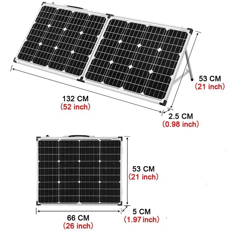Monocrystalline Solar Power Panel 100w Home Solar Panel With Aluminium Alloy Frame
