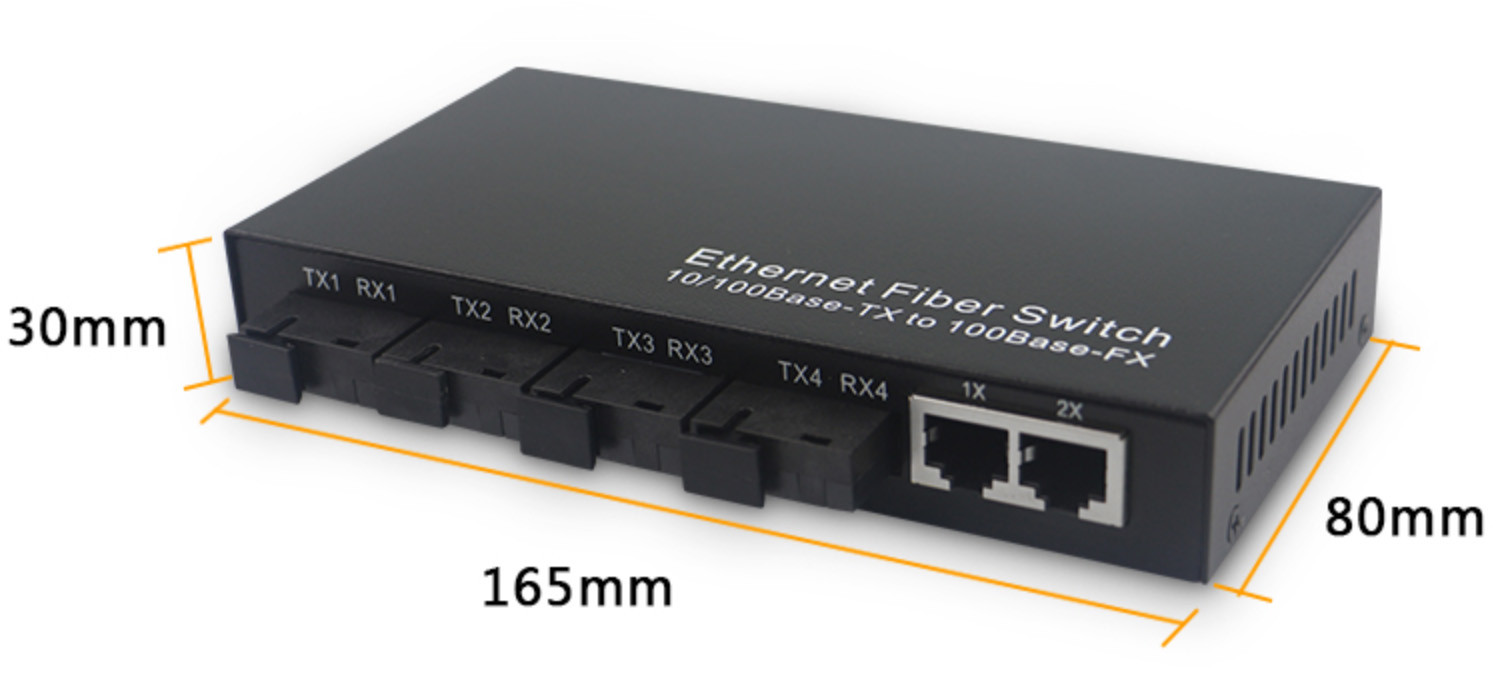 Mono Mode Fiber optic Media Converter Ethernet To Fiber Bandwidth Control