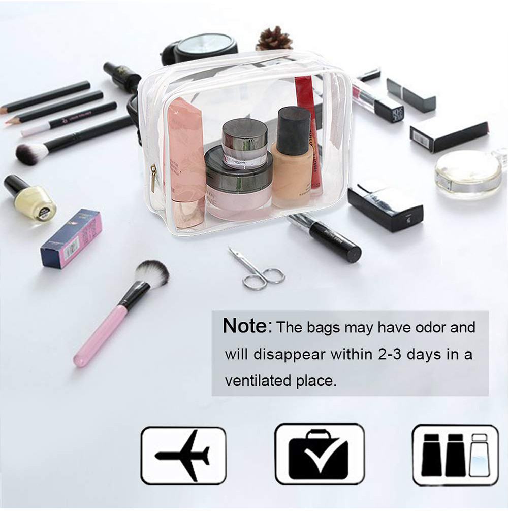 29*9.5*23cm Transparent PVC Travel Shower Wash Bag