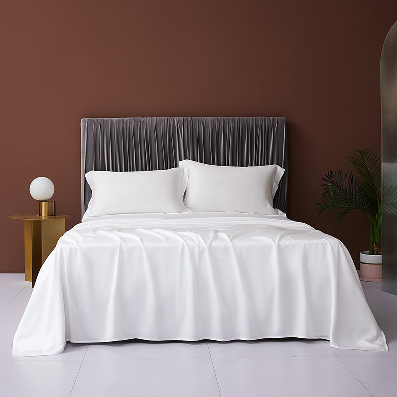 Soft Pure Bamboo Flat Bed Sheet With Deep Pockets Comforters Set Queen Bedding for Home
