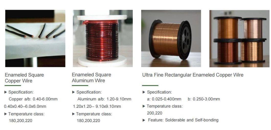 Winding Wire Aluminum/Copper Enameled Magnet Wire Winding Swg AWG Class 130 180 200 220 IEC-60317 Cable Wire