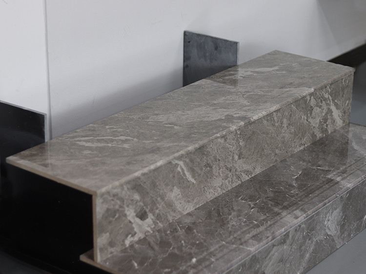 Marble Look Floor Stair Step Tile 170X300X1200mm High Glossy Full Body Tiles