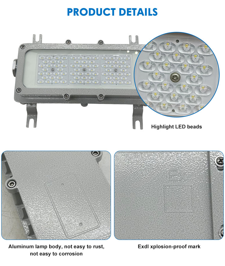 Ip66 Atex Approved Led Lighting 50w Explosion Proof Floodlight