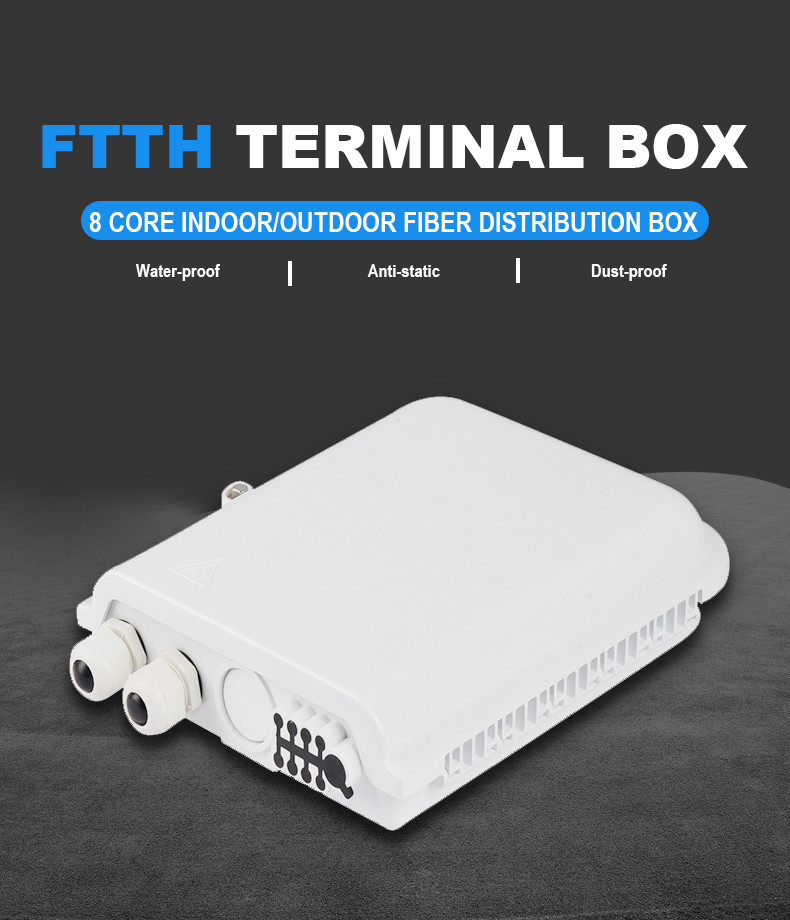 IP66 Waterproof 8 SC 1*8 Splitter FTTH Terminal Box