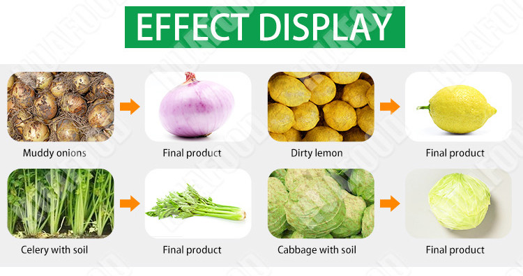 500kg / H AutomaticFruit And Vegetable Processing Line Fruit And Vegetable Cleaning Machine