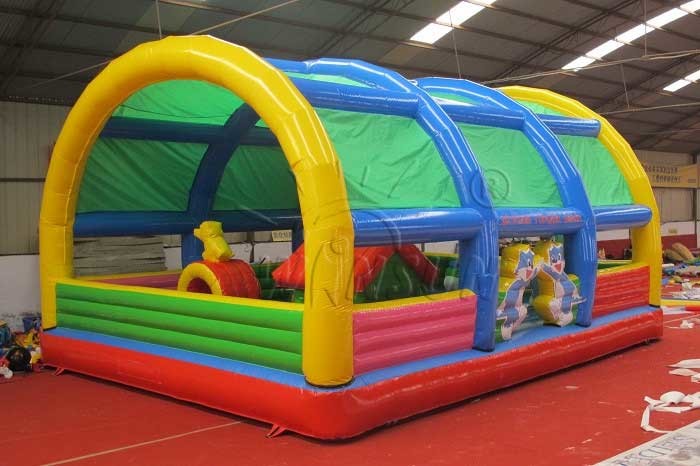 Large City Bounce Jumpers With Tent Fire Retardant Environmental Friendly