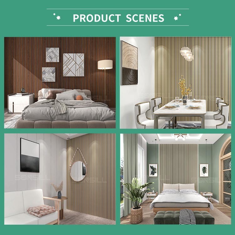 100% Polyester+MDF With Veneer Acoustic Board Square Shape Soundproofing