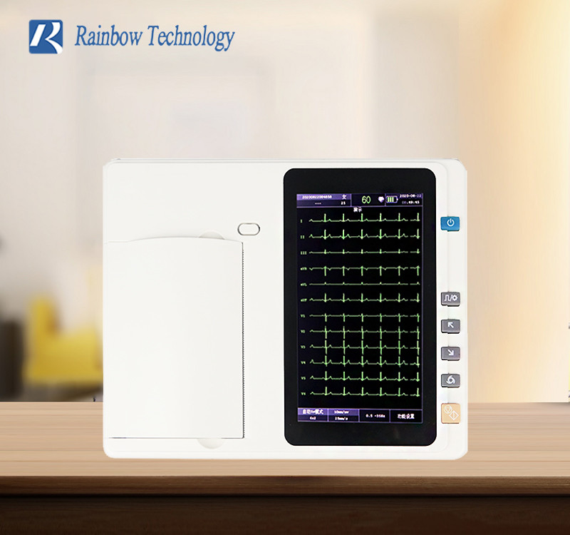 Automatic Digital Ekg ECG Machine 12 Lead Durable With 7 Inch Touch Screen