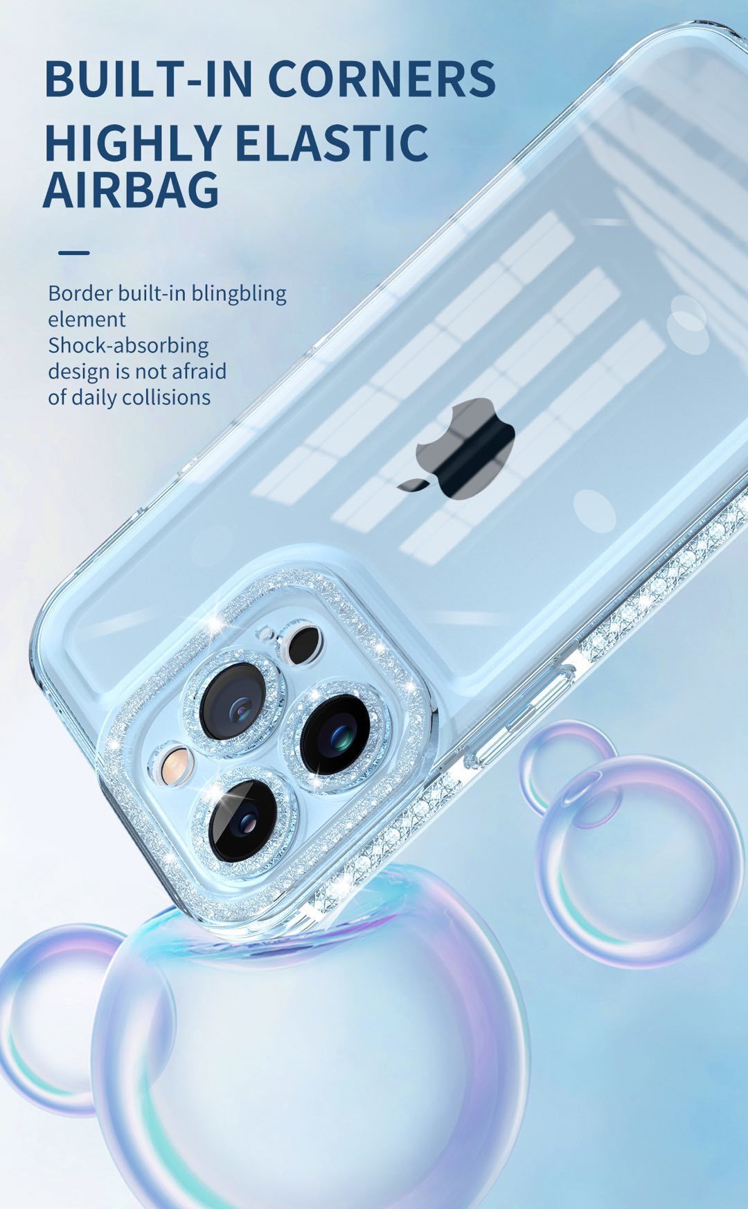 14 Mini Clear Cell Phone Cases for iPhone 14 Pro Max TPU Support Wireless Charge