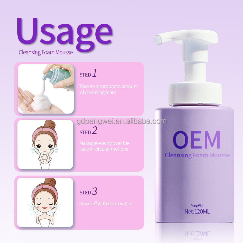Hydrating Moisturizing Face Wash Foam Mousse Professional Cleansing Mousse Facial Cleansing Foam
