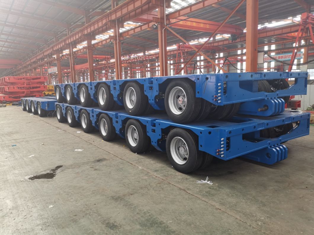 Module Axles Self-Propelled 100-250tons Capacity Board Raise and Fall Drop Deck Modular Trailer with Hydraulic Steering Axle