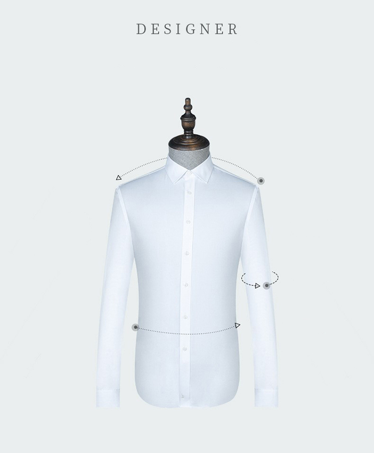 Men's Blue Stripe Long Sleeve Non-ironing Formal Bamboo Fiber Dress Shirt for Men
