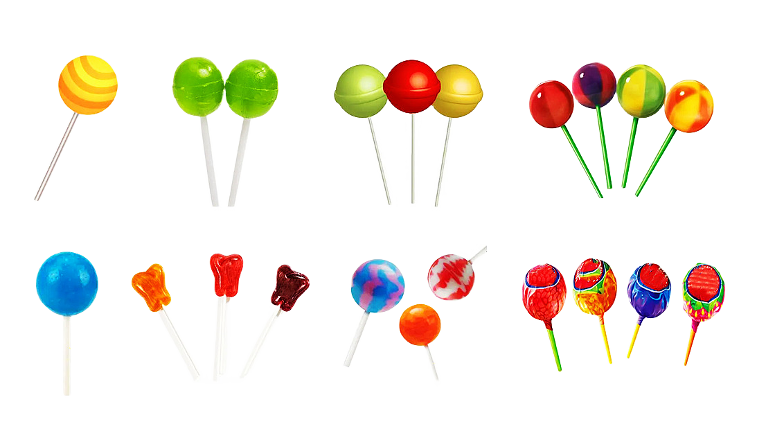 Professional Hard Candy Lollipop Production Line 150KG/300KG Per Hour Automatic 15-50KW 11