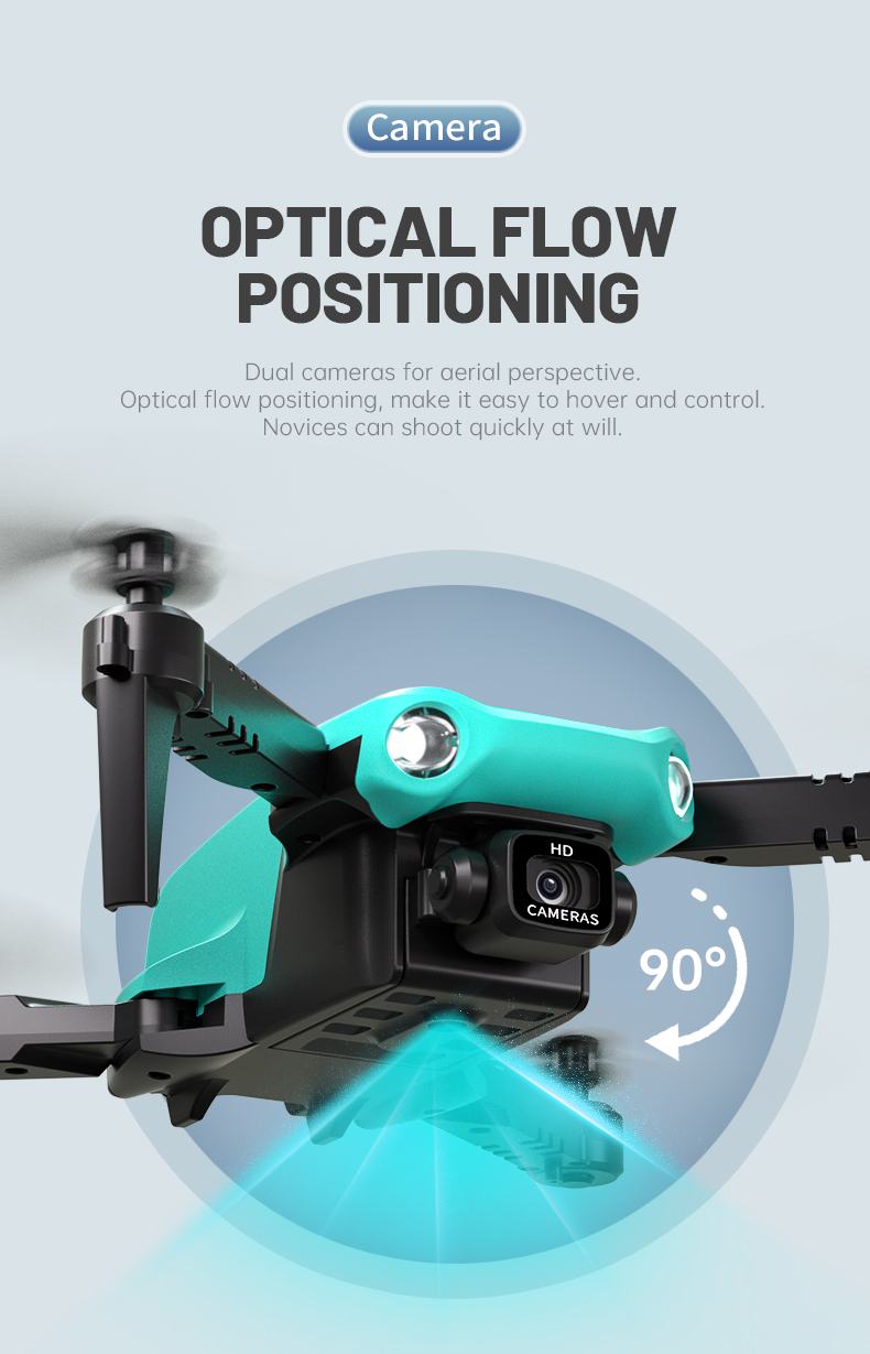 50M Dual Camera Battery Powered Drones WIFI FPV RC Drone For Beginner