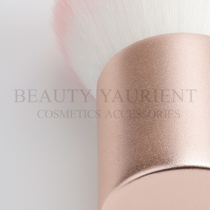 Matte Pink Handle Kabuki Makeup Brush For Pressed Powder Long Lasting