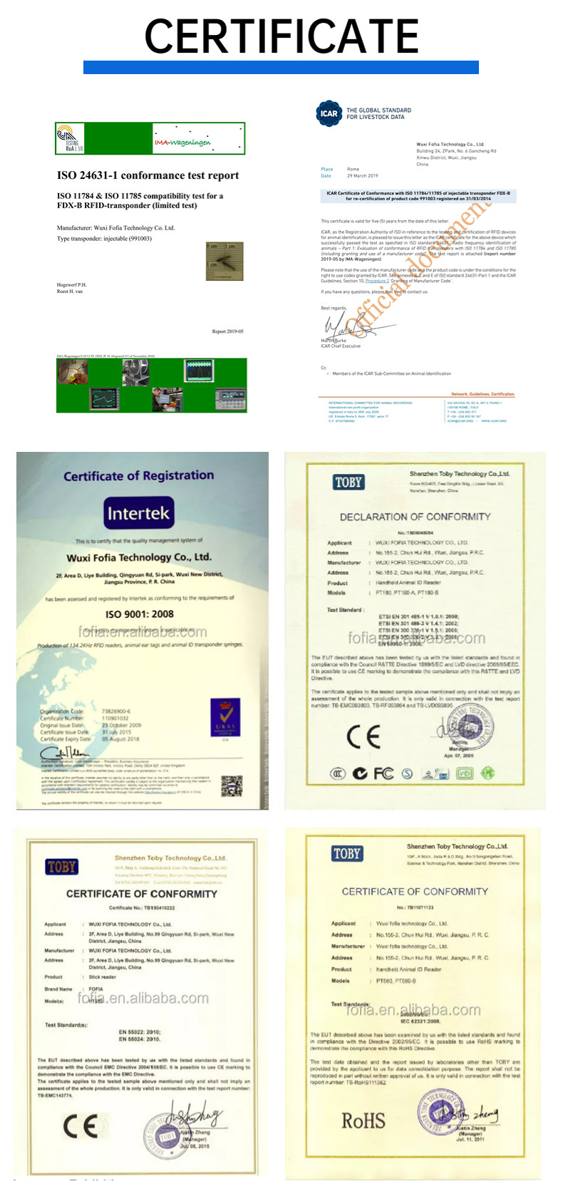 ISO11784/5 Animal Microchip Scanner With ARM CPU And 5mm Antenna Lengths