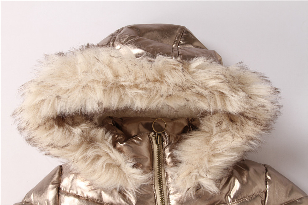 Kids Coats, Children's Coats, Metalic Shinny material, Coral Fur Lining
