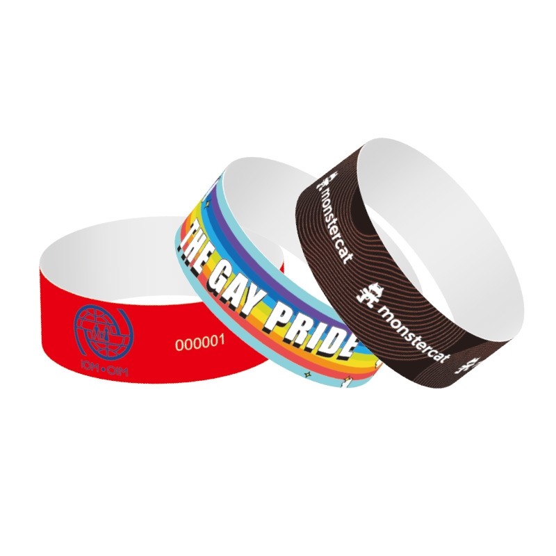 Customizable Tyvek Event Wristband Activity Event Party VIP Identification Paper Event Admission Bracelet Band