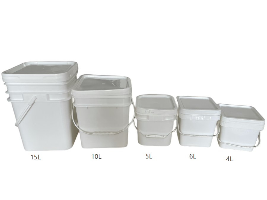 Supply GAP/ISO/FDA Certified Clear White Square Bucket 500ml-5L Plastic Bucket Pail