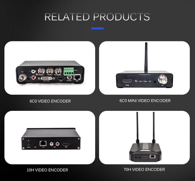 SDI Input 1080P Wireless Live Streaming Encoder For Outdoor Live Streaming Audio 3.5mm Audio