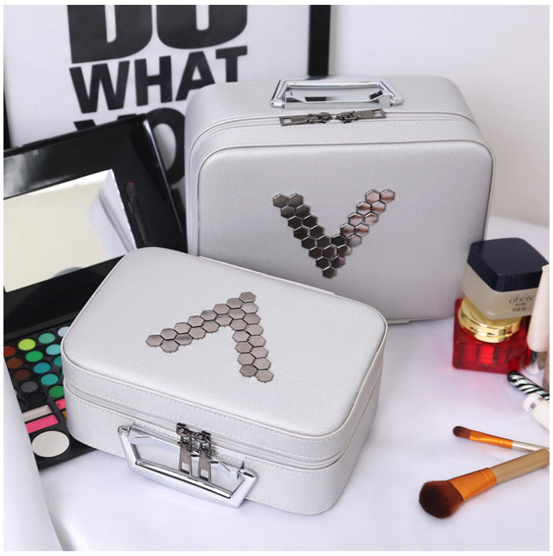 Korean Style Square PU H16Cm Cosmetics Storage Box