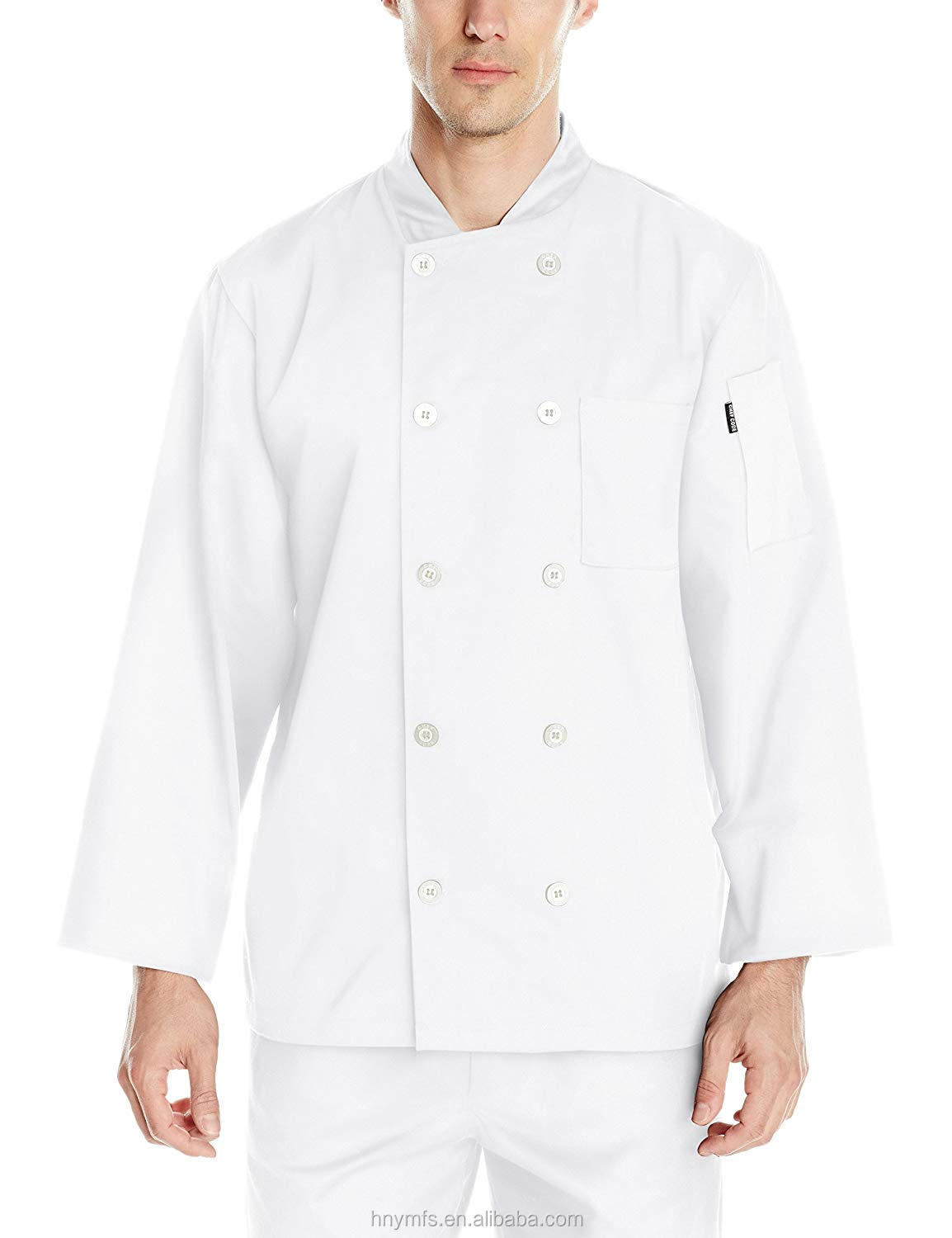 Long Sleeve Chef Uniform Tops Black Color OEM Service For Hotel Restaurant