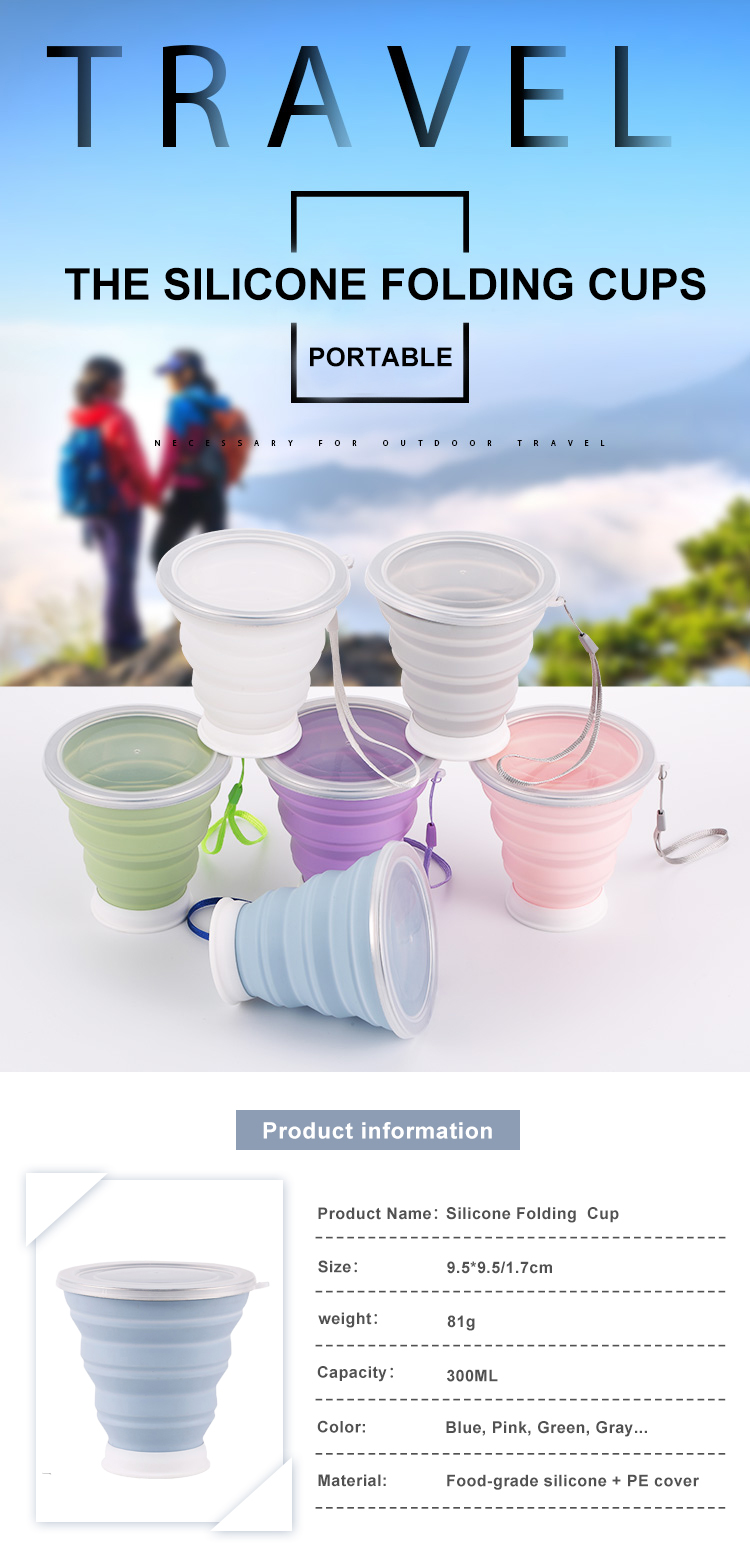 Shatterproof 320ML Silicone Collapsible Travel Coffee Mug