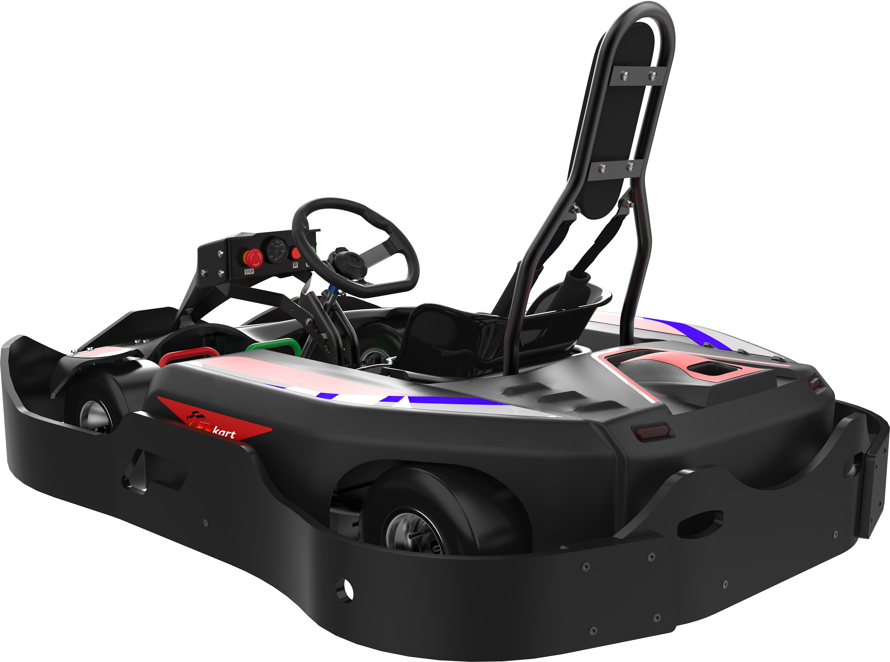 APP Adjustment Control 57Nm 4000W Electric Racing Gokart For Adult