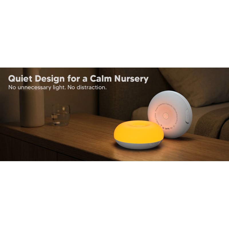 Baby Night Light with 1200mAh Battery 3 Color Temperatures and Auto-Off Timer Portable Desk Lamp