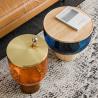 Buy cheap Orange Glass Edge Creative Coffee Tables Wine Cup Shape Artistic Style ODM from wholesalers