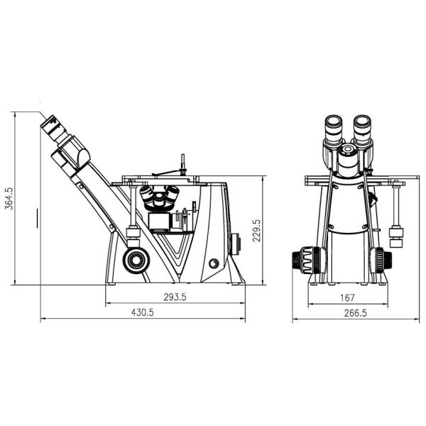 50X-1000X Metallurgical Inverted Optical Microscope Combinated Bright Field