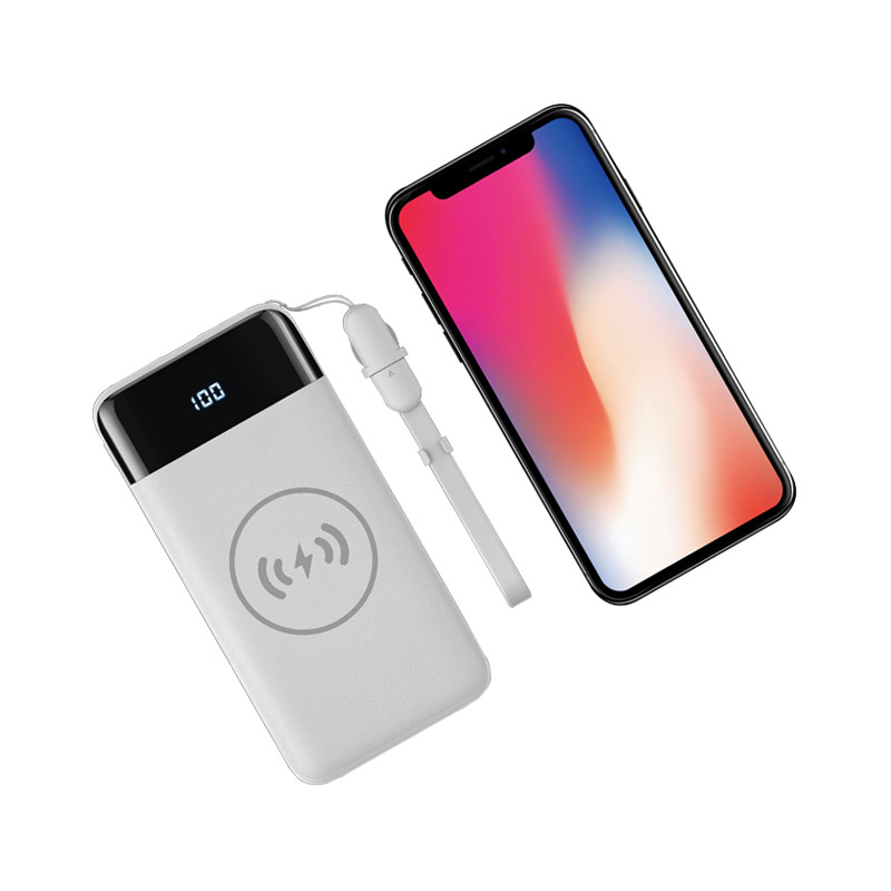 Dual Outputs 255g 138mm Wireless Charging Power Bank