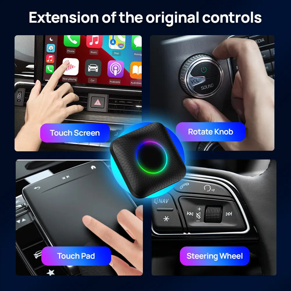 Android Box Cpc200 Tbox Ambient Wireless Adapter Carplay Usb 4G 64Gb Up To 512Gb Android 13 SDM660 Dongle Youtube Netflix Ai Tv Box