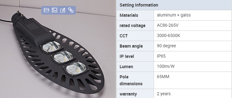 Waterproof ip65 outdoor garden use ac electric 120W LED Roadway Lighting Fixtures