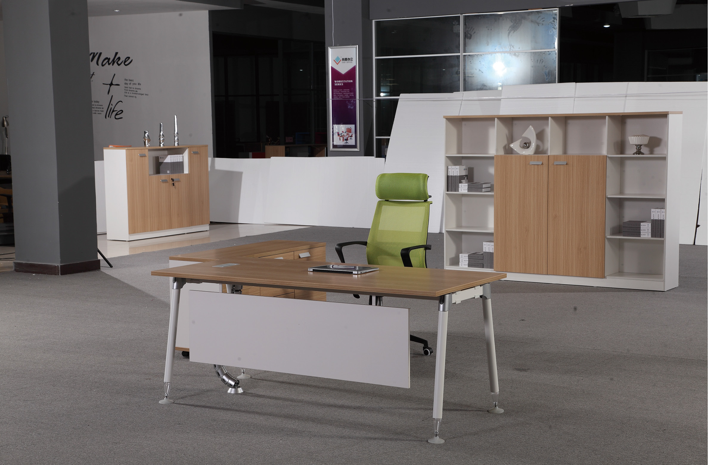 Metal Legs Type Melamine Office Furniture High Environmental Safety Standards