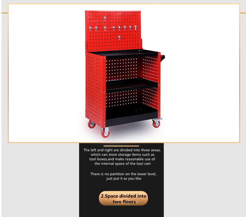 Industrial 3 Layers 1.2mm Heavy Duty Tool Chest On Wheels
