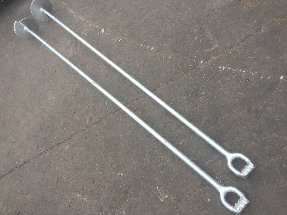 Q235 Grounding And Earthing Products Double Helix Lead Section Square Anchor